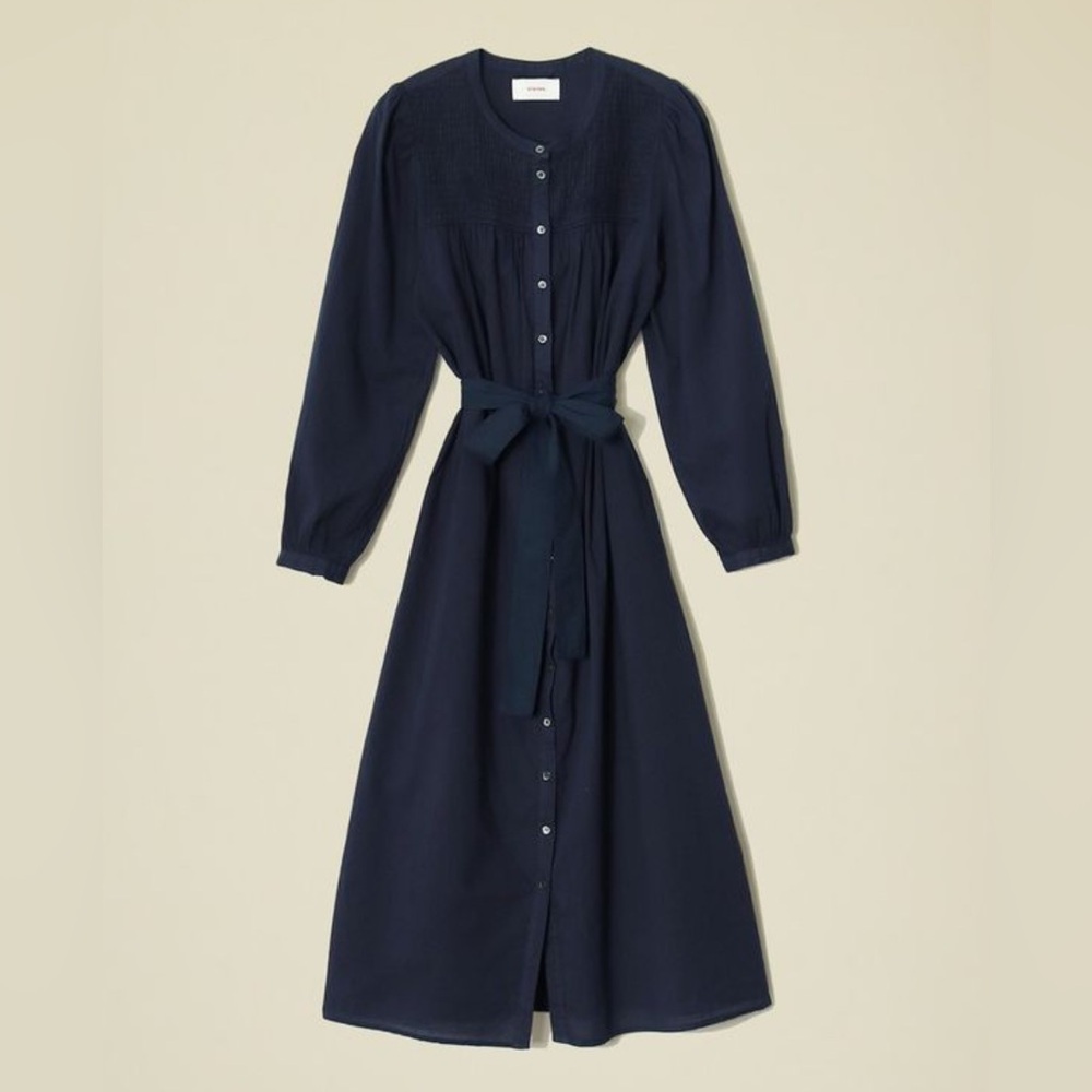 NWT-XiRENA-navy Dixie shirtdress. - Picture 2 of 10